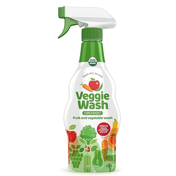 VEGGIE WASH ORGANIC FRUIT AND VEGETABLE WASH, 16-OZ