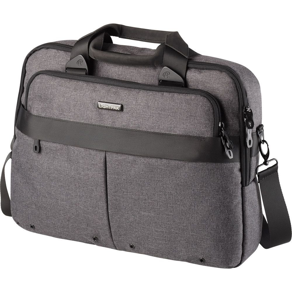Lightpak Laptop Bag Wookie Shoulder Bag, 40 cm, 7 L, Gray