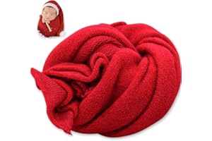FORBAYSY Newborn Posing Wrap Newborn Photography Props Soft Stretch Knit Blanket Handmade Wrap for Baby Boys Girls Photoshoot