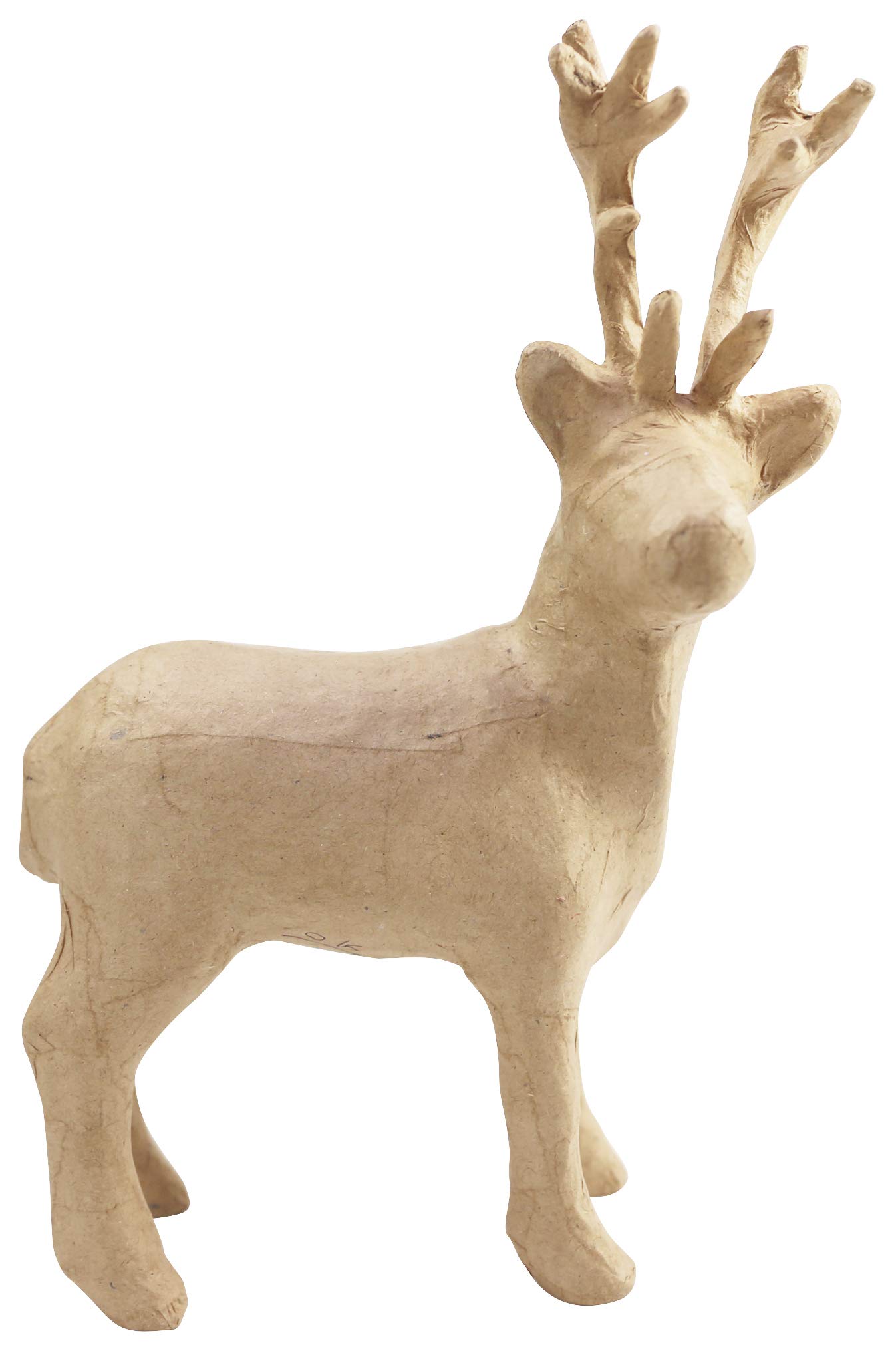 Décopatch SA207C - One Brown papier-mâché stand 7x16.5x26.5 cm, Reindeer - DIY - Customisable Décor - Completely Personalise - Creative Leisure Activity
