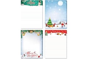 Fancy Land 4 Christmas Notepads Holiday Notepads for Christmas Home School and Office