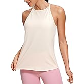 CRZ YOGA Halter High Neck Workout Tops for Women Flowy Cami Sleeveless Tank Athletic Yoga Shirts