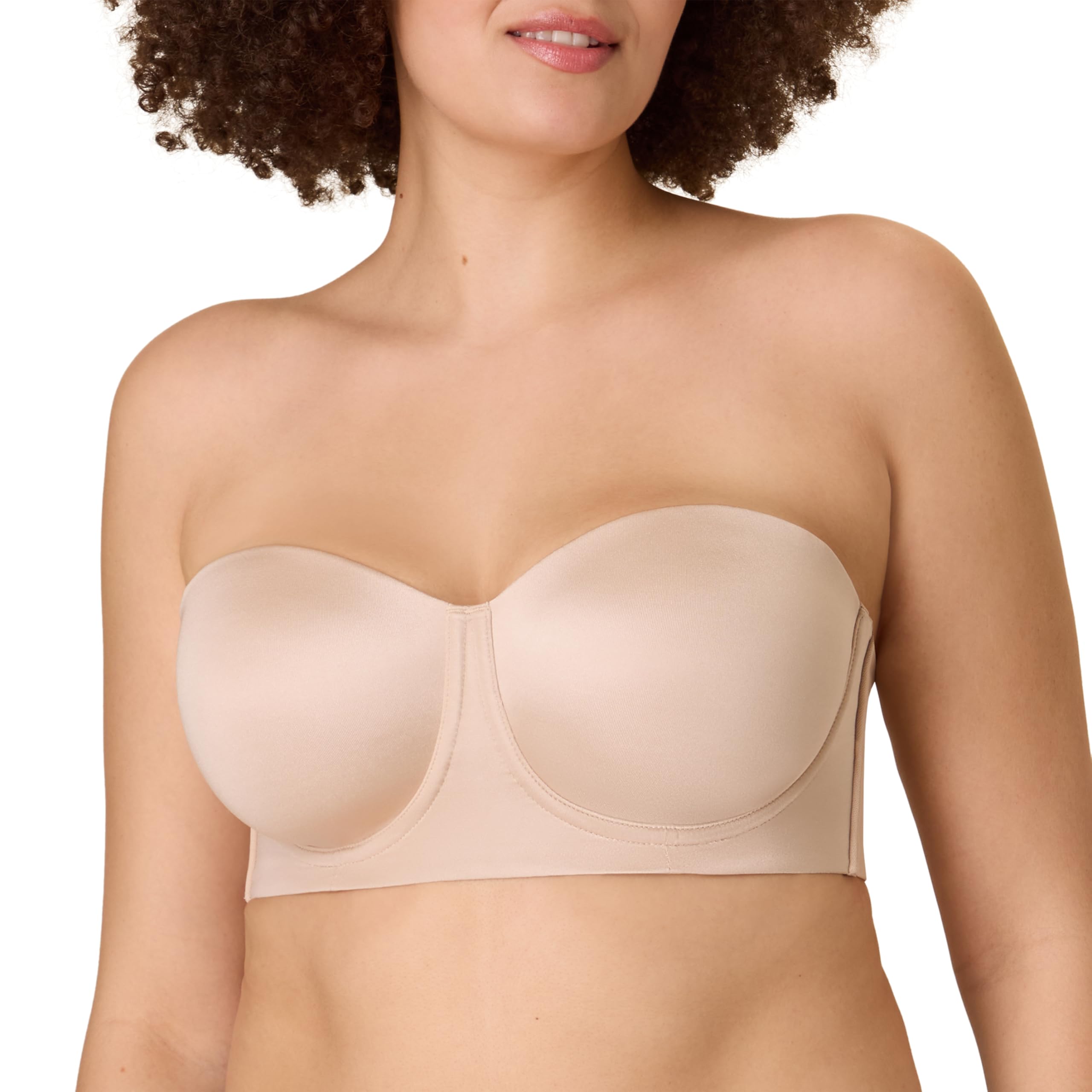 Photo 1 of Playtex Women's Strapless Bra, Plus-Size Bras Available, Convertible Straps, Moisture-Wicking, 4801 Almond