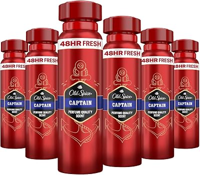 Old Spice Captain Deodorant Body Spray Men 150 ml 48H Fresh 0% Aluminium