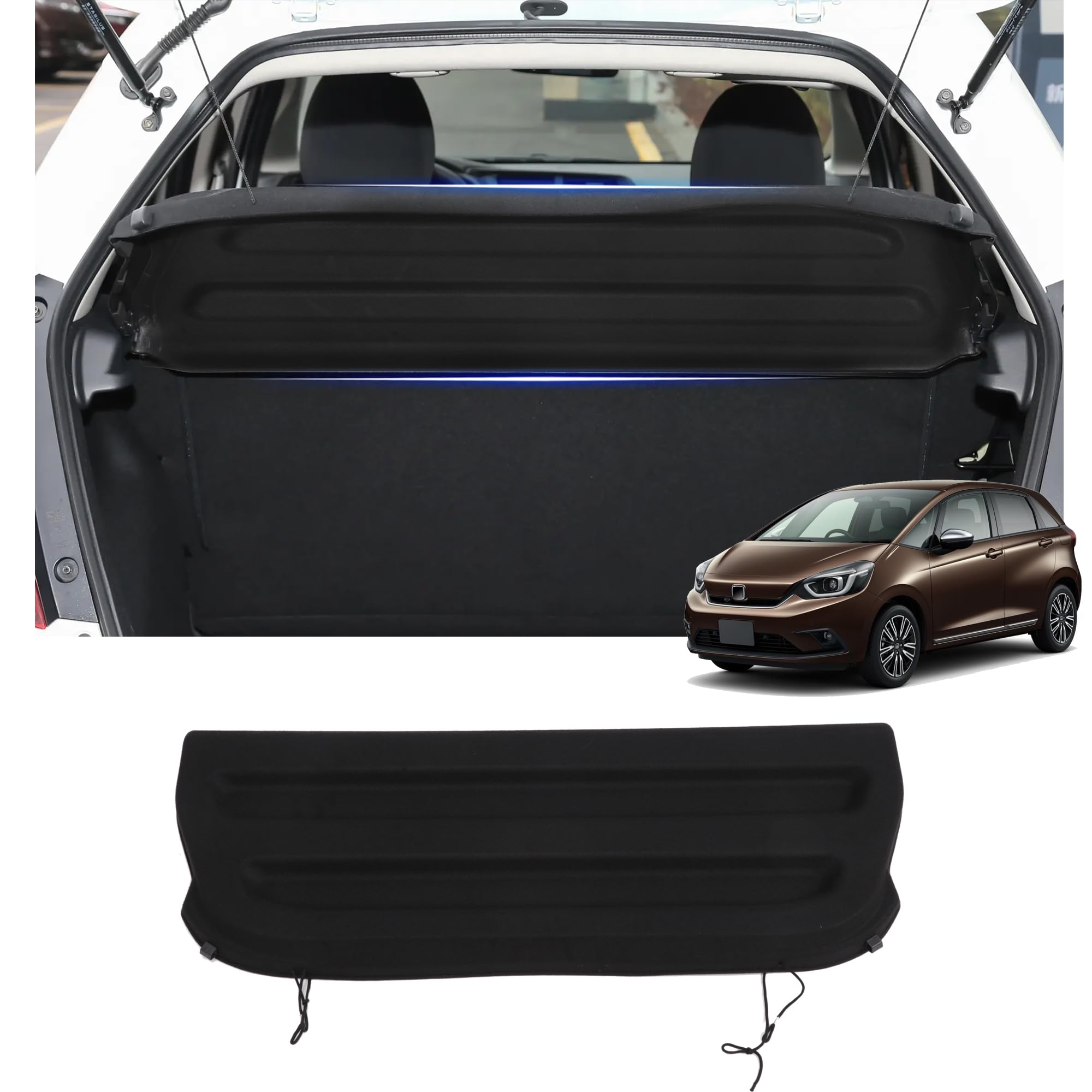 Photo 1 of (USED/FAIR) Fannyc Cargo Cover Fit for Honda Fit 2015 2016 2017 2018 2019 2020 Accessories,Rear Trunk Cover Luggage Security Shield Shade Cover