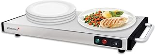 Korona 59500 Warmhalteplatte 1100 Watt max. zum Warmhalten von Speisen | kabellos nutzbar | 40 x 20 cm