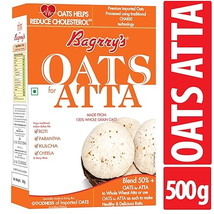 Bagrrys Oats for Atta, 500g