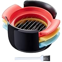 Upgraded 3 in 1 Egg Slicer for Hard Boiled Eggs Dishwasher Safe, More Durable 304 Steel Wires for Egg Strawberry…