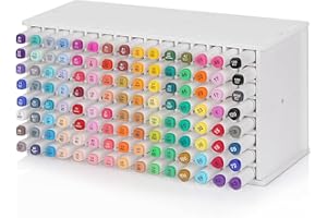 Loghot Marker Storage Organizer Marker Holder 120 Slots Marker Organizer for Desk with Removable Divider Art Marker Rack to Storage Markers