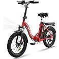 HITWAY Electric Bike for Adults, 20" Fat Tire E Bike 750W 20MPH Removable Folding Electric Bike, 48V/14Ah Battery 55-120KM,All Terrain tire Electric Bicycles