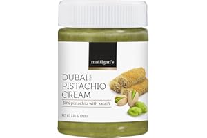 MATTIGAN'S Mattigan’s Award-Winning Dubai Style Pistachio Cream with Crispy & Crunchy Kataifi, Make Your Own Viral Dubai Chocolate Bars, Gourmet Pistachio Spread – Great for Toppings, Fillings, & Gifts – 7.05 oz