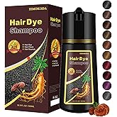 Yocisku Hair Dye Shampoo, Gray Hair Coverage Hair Color Shampoo for All Hair Types, Champu Para Canas, Suitable for Home and Salon (Black)
