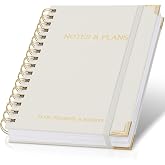 ZICOTO Aesthetic Daily Planner And Spiral Notebook With Hourly Schedule | Spiral to Do List Notepad for Work/home to Organize Tasks and Appointments - Stylish School/office Supplies for Women