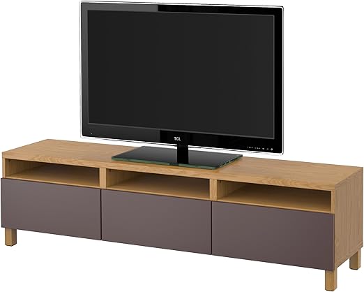 Zigzag Trading Ltd Ikea Besta Tv Bench With Drawers Oak Effect