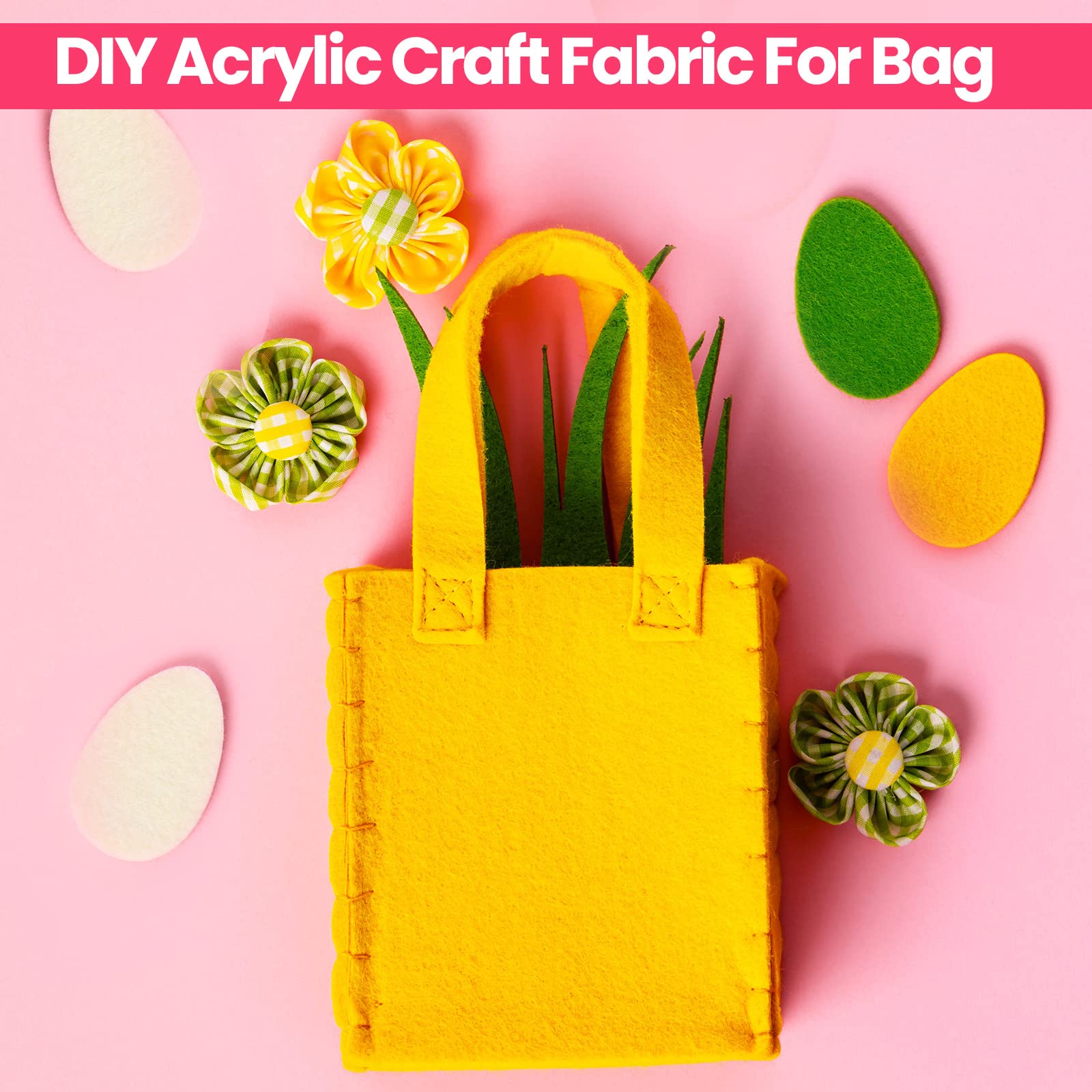 Reginary 120 Pcs 12 x 8 Inch Felt Sheets for Craft 40 Assorted Color Felt Squares Stiff Paper for Back to School Fall Thanksgiving Halloween Xmas DIY Craft Sewing Patchwork (Classic)