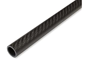 FIRE MECCA Carbon Fiber Tube - 3K Twill Weave Pattern, Matte Finish [Nominal - 3/4in OD, 9/16in ID, 49.2in Length, 1/16in Wall Thickness] [Actual - 19mm OD, 15mm ID, 1250mm Length, 2mm Wall Thickness]