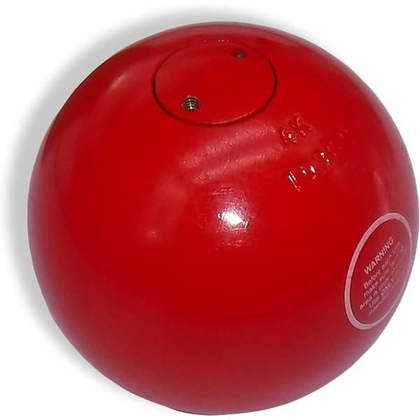 4 Kilo Competition Shot Put – 109mm Diameter, Turned Steel, Red Color – For Track & Field Training