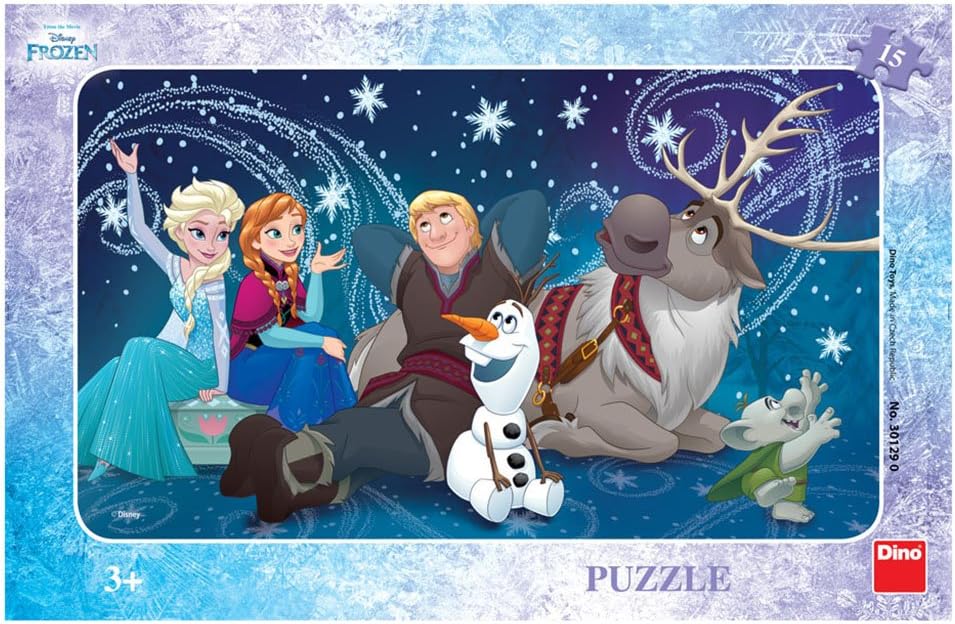 Dino Toys 301290 Disney Frozen Motif Desk Jigsaws Puzzle with Frame