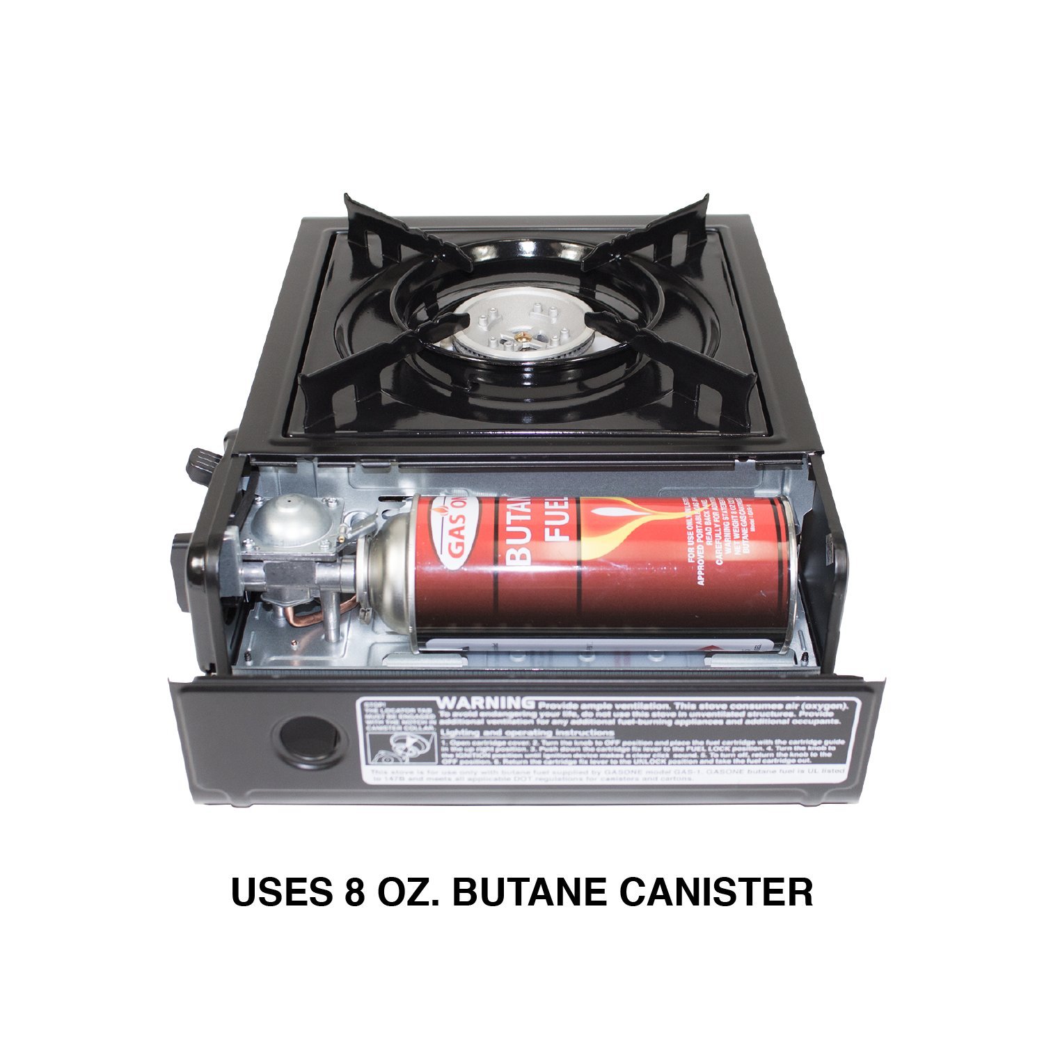 GAS ONE GS3000, Portable 9,000 Butane Gas Stove + Carrying Case, CSA