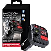 Monster Bluetooth FM Transmitter for Car, Bass Boost, SD Card, Mic | 2 USB Chargers, Cigarette Lighter Adapter, Aux Receiver, Volume, Play/Answer Buttons, Google Voice &amp; Siri Compatible