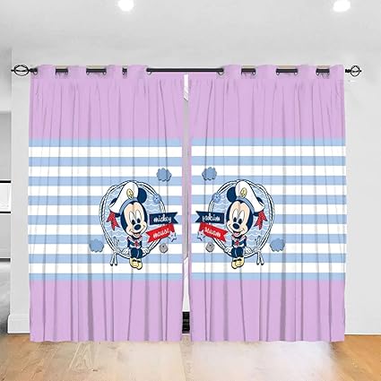 Amazon Co Jp ディズニー カーテン 遮光カーテン レースカーテン 1級遮光 姫系 断熱 防音 Curtain 出窓カーテン 小窓 窓 ベランダ 目隠し 日よけ 透けない Uvカット インテリア リビング用 ナチュラル 2枚組 ホーム キッチン