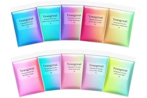 YESOGREAT 10 Colors Chameleon Mica Powder, Epoxy Resin Color Pigment Powder, Color Shift Mica Powder Set, Epoxy Resin Pigment Powder for Nail Art, Soap Making, Painting,Slime,Resin Art