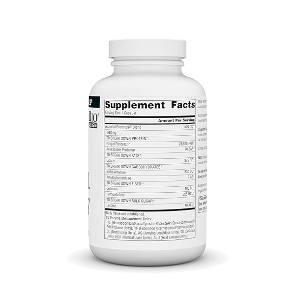 SOURCE NATURALS ESSENTIAL ENZYMES 500MG BIO-ALIGNED MULTIPLE ENZYME SUPPLEMENT HERBAL DEFENSE FOR DIGESTION, GAS, CONSTIPATION & BLOATING RELIEF – SUPPORTS IMMUNE SYSTEM – 240 CAPSULES