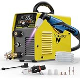 60A Plasma Cutter,110V/220V Dual Voltage High Frequency Contact Arc Cutting Machine,45-60PSI,LED Display,Portable Industrial Metal Cutter for Steel Aluminum Copper DIY &amp; Fabrication