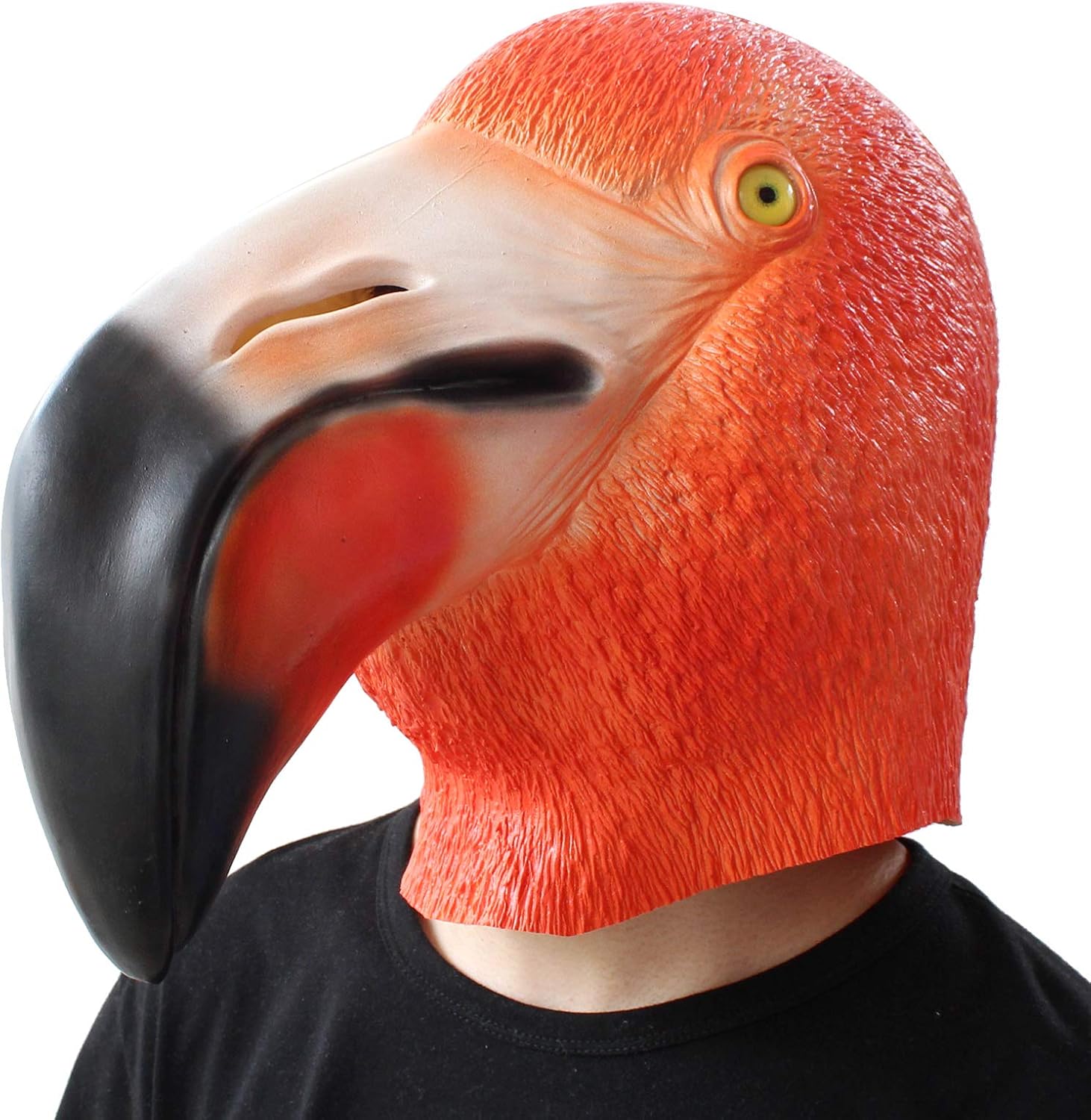 PartyHop Flamingo Mask Latex Bird Animal Cosplay