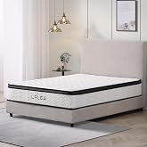 LPLEA 12 Inch Full Hybrid Mattress, Motion Isolation and Edge Support | Plush contouring foam relieves pressure, while pocket coils support multiple sleep positions