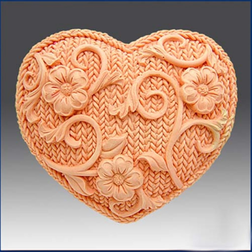 LC Flower Silicone Soap Moulds, Silicone Mold Heart Soap Moulds Cake Mold for Craft Soap Molds, Cake DIY Mold, Biscuit Chocolate Mold, Ice Cube Tray