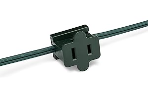 HLO Lighting Female Green Inline Pass Through Slip Plug | SPT-1, 10 Amps, Customizable Zip Plug for Professional Christmas Lighting | 25 Pack