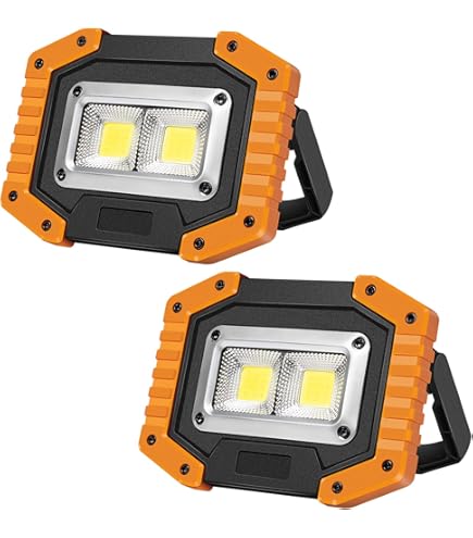 500 Lumen LED Rechargeable Work Light - Magnetic Foldable Slim Bar Light 2-Pack