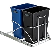 Amazon.com: Home Zone Living 15 Gallon Pull Out Dual Kitchen Trash ...