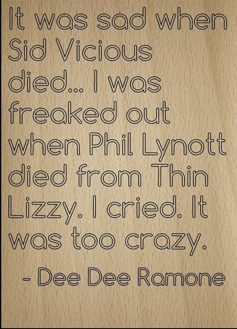 Il Etait Triste Quand Sid Vicious Est Mort I Citation Par Dee Dee Ramone Grave Au Laser Sur Plaque En Bois Dimensions 3 X 25 4 Cm Amazon Ca Maison Et Cuisine