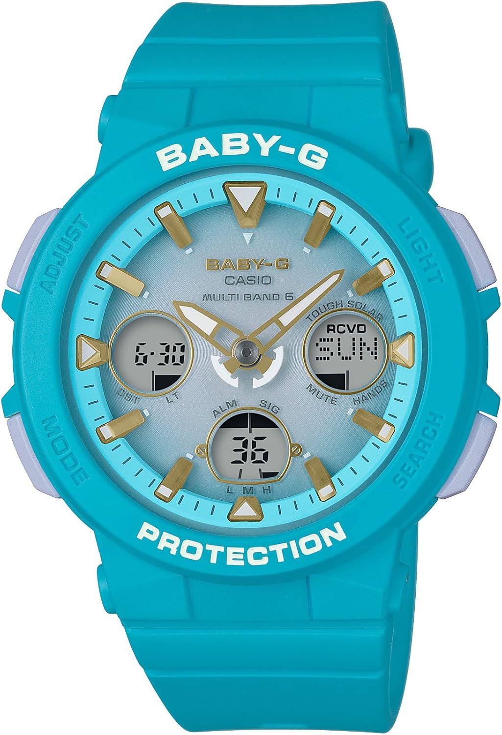 Amazon カシオ 腕時計 ベビージー Beach Traveler 電波ソーラー Bga 2500 2ajf レディース ブルー レディース腕時計 腕時計 通販