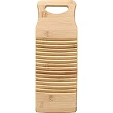 Cabilock Handwashing Washboards Home Washboard Non-Slip Thicken Bamboo Washboard Wood Scrubbing Board Washing Board Laundry B