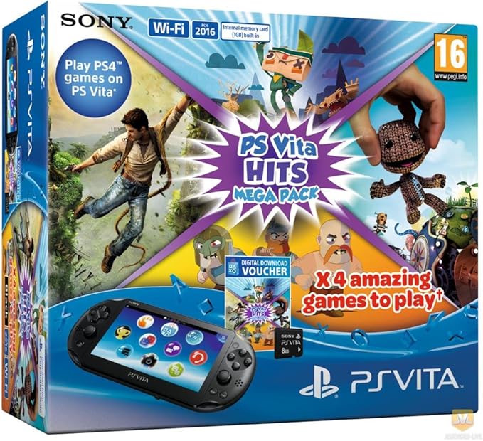 Console Playstation Vita + Hits Mega Pack + Carte Mémoire 8 Go pour PS Vita Amazon.fr Jeux vidéo