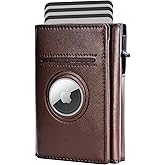 Mens Wallets Airtag Pocket Card Holder for Apple AirTag:RFID Blocking, Pop Up Aluminum Card Case, 10-14 Card Capacity, IDWindow, Cash Slot, Magnetic Closure, Ultra thin tri-fold Wallet Air Tag for Men