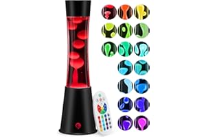 KIKILIVE Liquid Motion Lamp with Remote,17 Colors Changing LED Relaxing Night Light for Adults Kids, Mood Lighting for Home Office Bedroom Decor