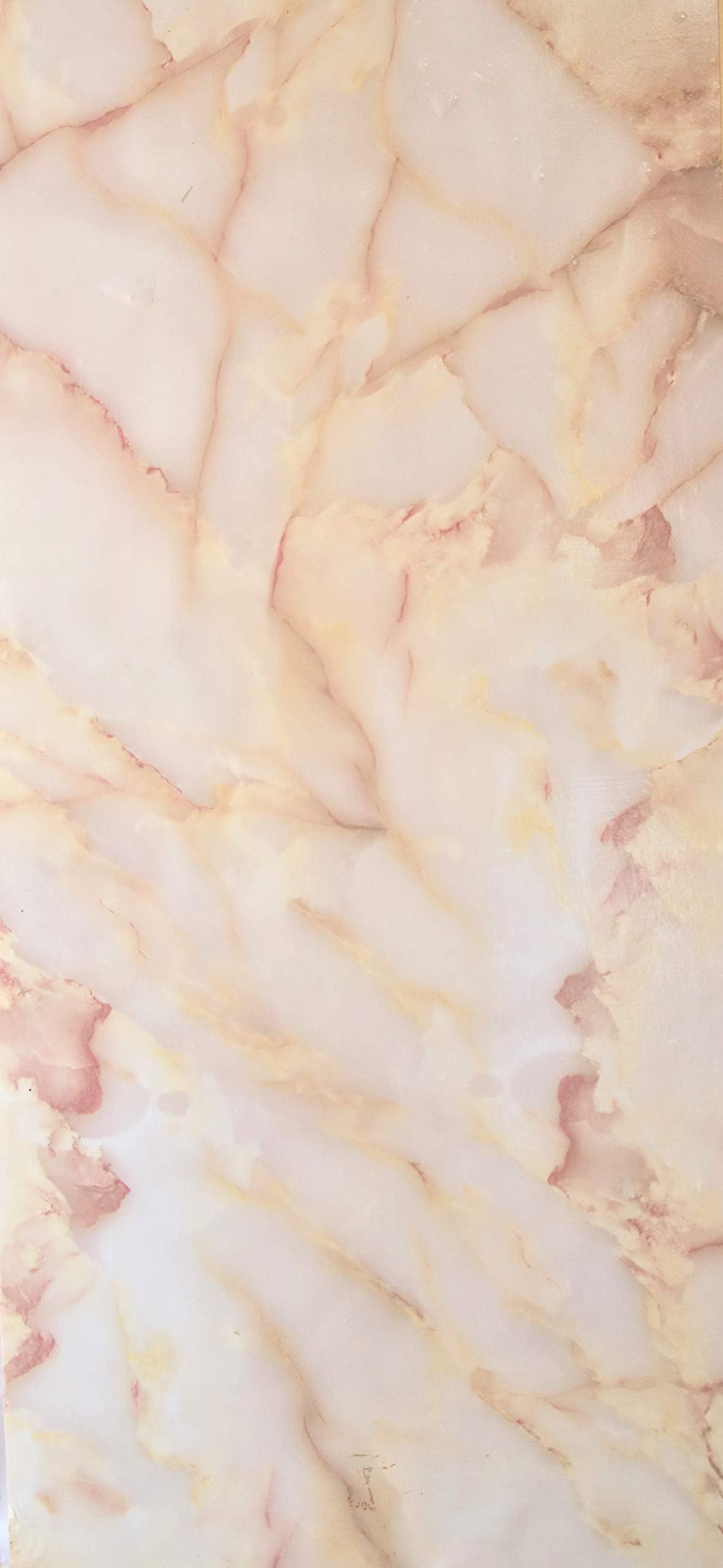 31" Wide Cream Yellow Brown Marble Contact Paper