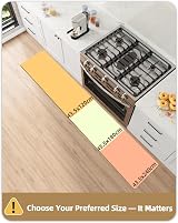 COLOR&GEOMETRY Kitchen Rug 43x120cm Non Slip Grey Washable Runner view 4