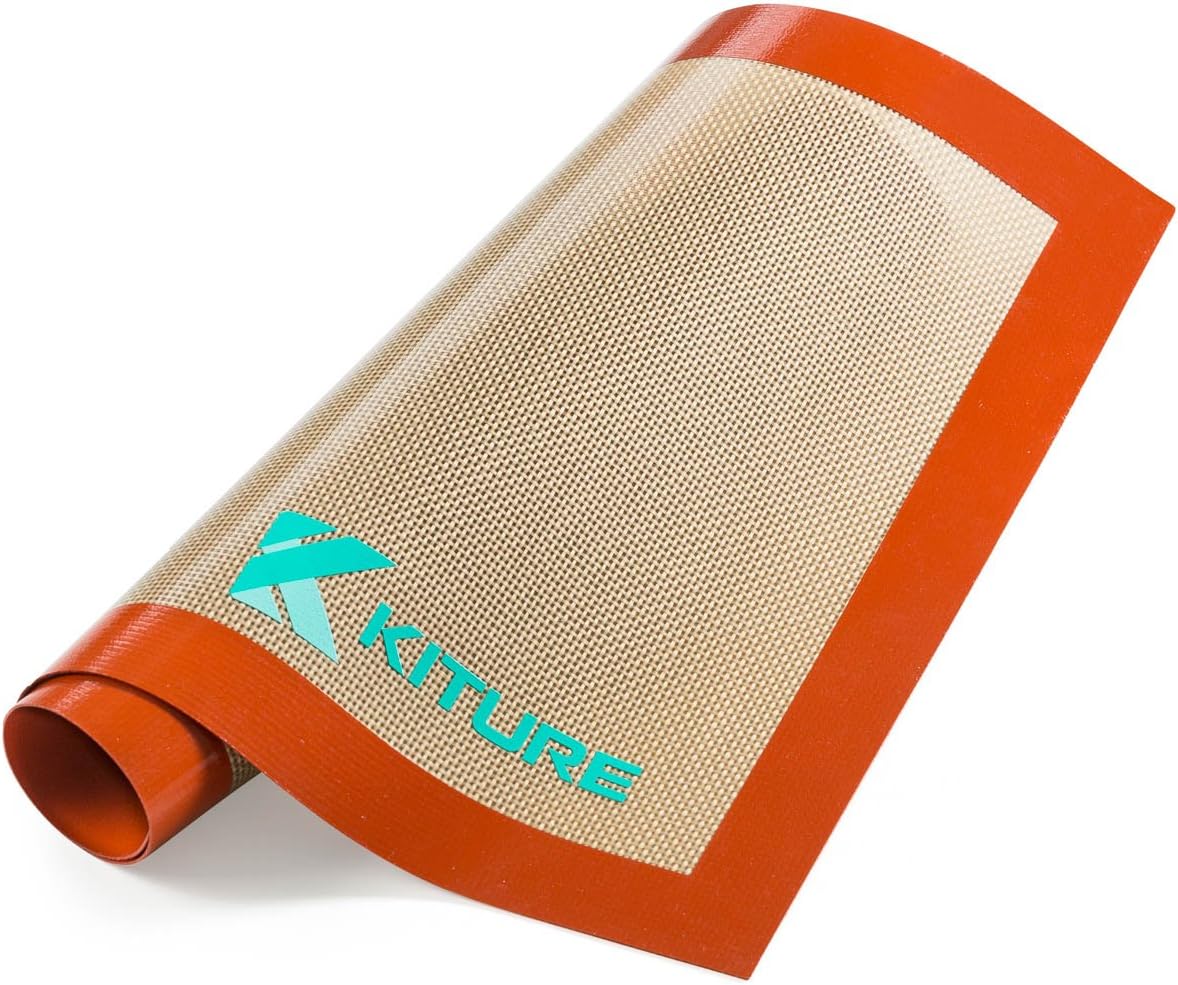 Kiture Silicone Baking Mat, Fits Half Size Baking-sheets 18" X 13" (1)