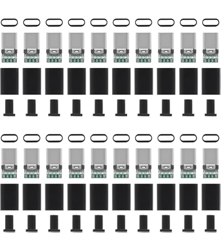 Amazon.com: XIITIA 8pcs Type-C Female Chassis 2P Direct Crimp USB