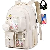 kadilong School Backpack for Teen Girls,Cute Backpacks for Women Aesthetic Bookbag Laptop Bag Back Pack for Middle School