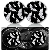 2PCS Bat Car Cup Holder Coasters Universal Anti-Slip Rubber Mat | Bat Auto Accessories Interior Decor, 2.75
