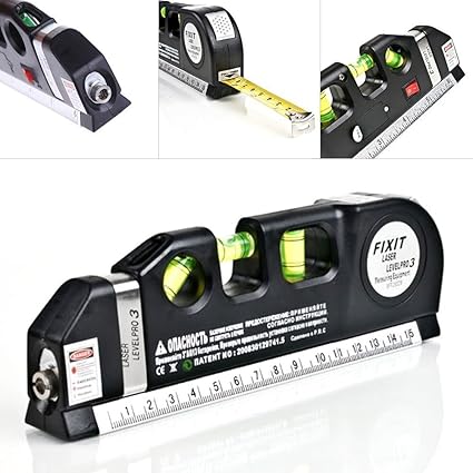 Skywalk Multipurpose Level Laser Horizon Vertical Measure Tape Aligner Bubbles Ruler