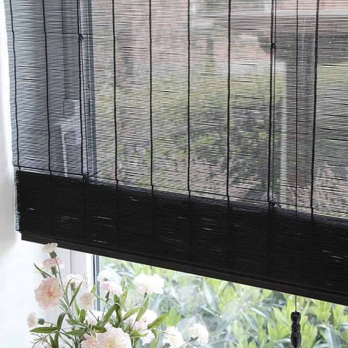 Pantallas De Bambú para El Patio Persiana Natural Cortina De Paja