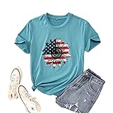 GLIGLITTR Women's Summer Sunflower T Shirt Cute