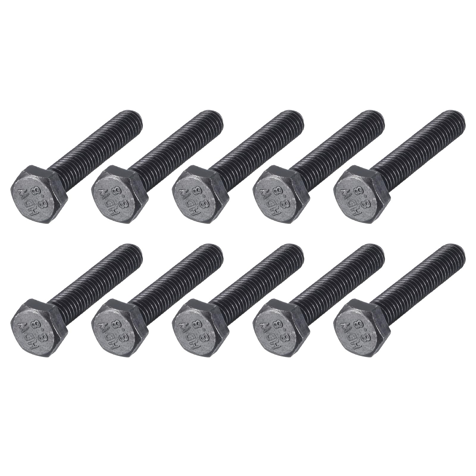 METALLIXITY Hex Bolts (M6-1x35mm) 25Pcs, 8.8 Grade Carbon Steel Fully Threaded Black Oxide, Coarse Thread UNC Hex Head Screw Bolt - for Furniture Repair — image 1